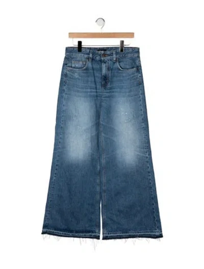 Pre-owned Me+em High-rise Wide Leg Jeans In Blue