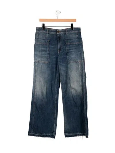 Pre-owned Me+em High-rise Wide Leg Jeans In Blue