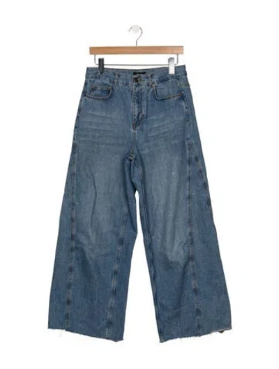 Pre-owned Me+em High-rise Wide Leg Jeans In Blue