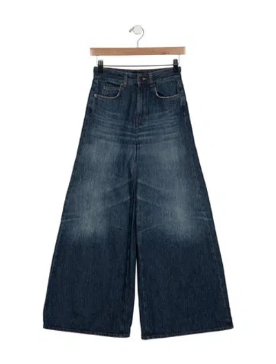 Pre-owned Me+em High-rise Wide Leg Jeans In Blue