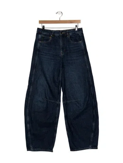 Pre-owned Me+em High-rise Wide Leg Jeans In Blue