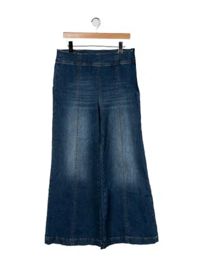 Pre-owned Me+em High-rise Wide Leg Jeans In Blue