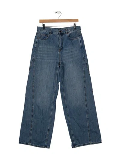 Pre-owned Me+em High-rise Wide Leg Jeans In Blue