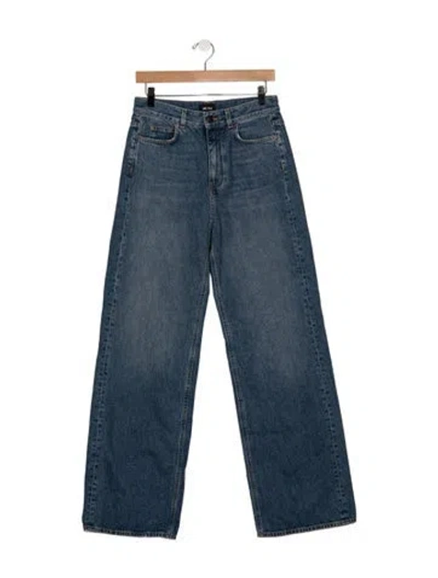 Pre-owned Me+em High-rise Wide Leg Jeans In Blue