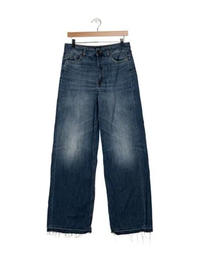 Pre-owned Me+em High-rise Wide Leg Jeans In Blue
