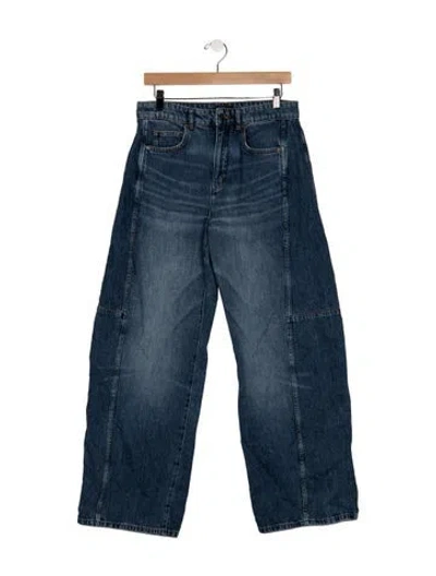 Pre-owned Me+em High-rise Wide Leg Jeans In Blue