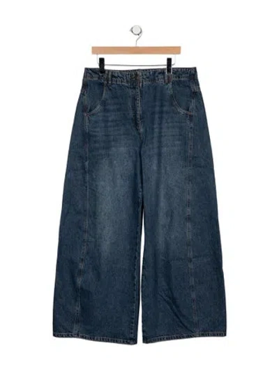 Pre-owned Me+em High-rise Wide Leg Jeans In Blue