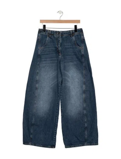 Pre-owned Me+em High-rise Wide Leg Jeans In Blue