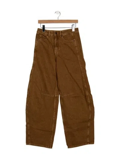 Pre-owned Me+em High-rise Wide Leg Jeans In Brown