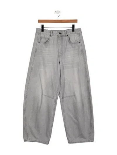 Pre-owned Me+em High-rise Wide Leg Jeans In Gray
