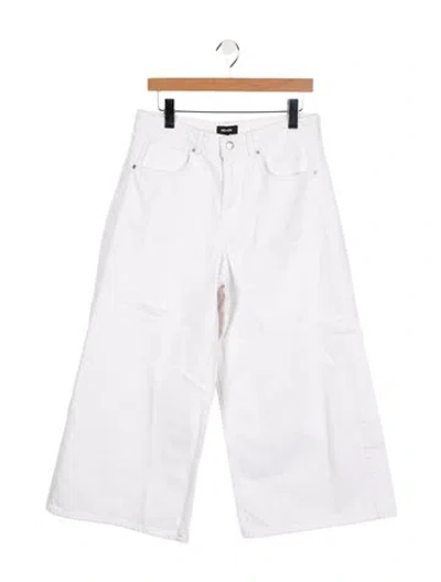 Pre-owned Me+em High-rise Wide Leg Jeans In White