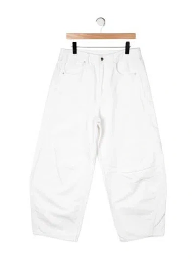 Pre-owned Me+em High-rise Wide Leg Jeans In White