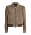 Me+em Super Soft Houndstooth Bomber Brown Multi In Brown