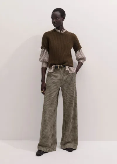 Me+em Houndstooth Man Pant Brown Multi