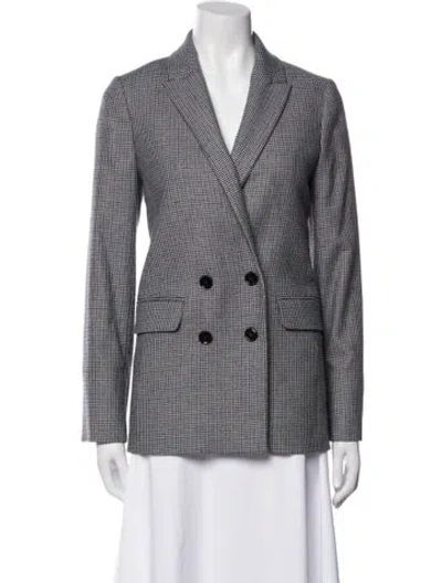 Pre-owned Me+em Houndstooth Print Blazer In Gray