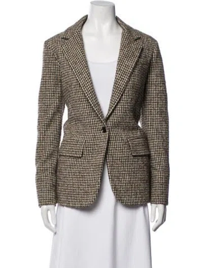 Pre-owned Me+em Houndstooth Print Blazer In Multicolor