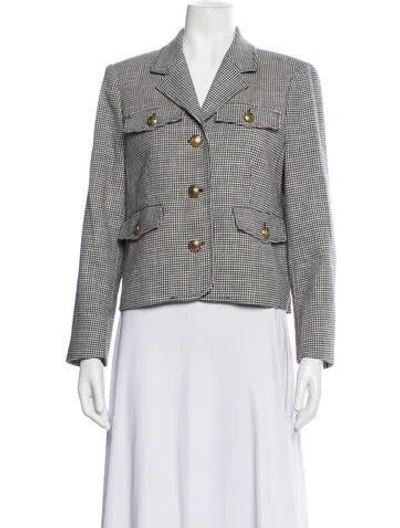 Pre-owned Me+em Houndstooth Print Blazer In Multicolor