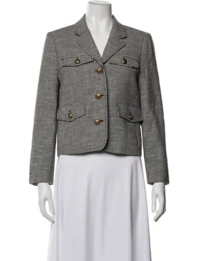 Pre-owned Me+em Houndstooth Print Blazer In Multicolor