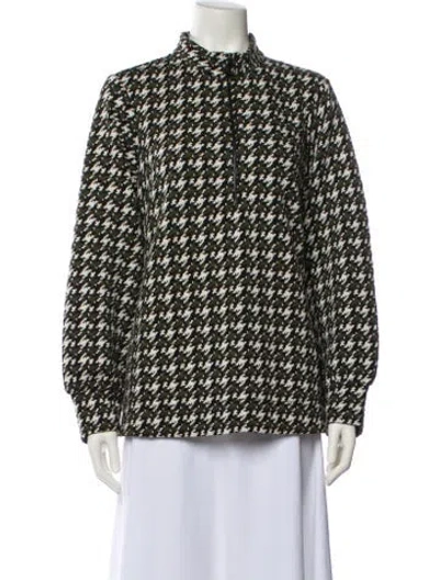 Pre-owned Me+em Houndstooth Print Evening Jacket In Black