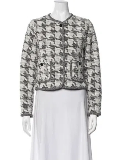 Pre-owned Me+em Houndstooth Print Jacket In Multicolor