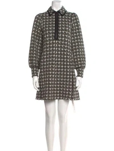 Pre-owned Me+em Houndstooth Print Knee-length Dress In Multi