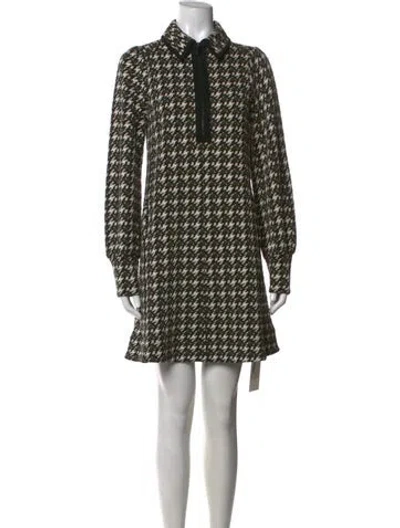 Pre-owned Me+em Houndstooth Print Mini Dress In Multicolor