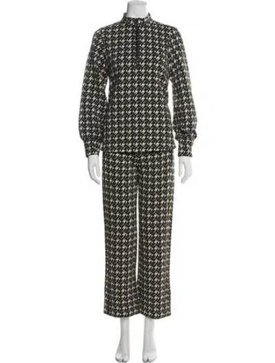 Pre-owned Me+em Houndstooth Print Pant Set In Multi