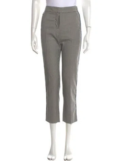 Pre-owned Me+em Houndstooth Print Straight Leg Pants In Black