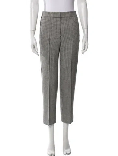 Pre-owned Me+em Houndstooth Print Straight Leg Pants In Black