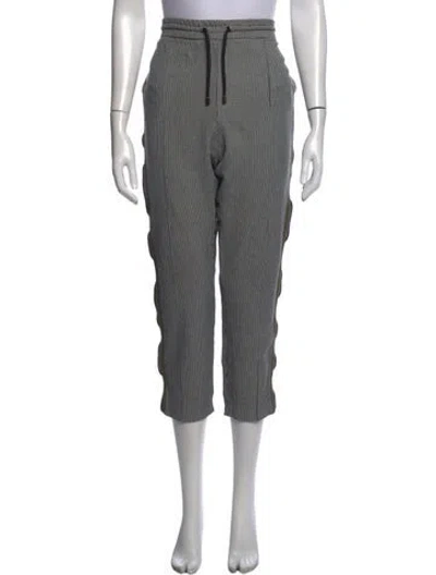 Pre-owned Me+em Houndstooth Print Straight Leg Pants In Grey