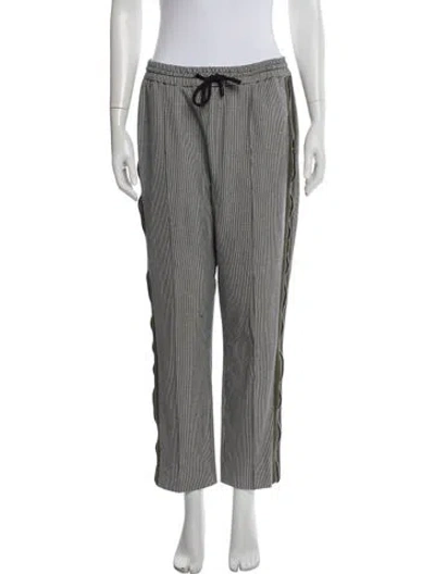 Pre-owned Me+em Houndstooth Print Straight Leg Pants In Multicolor