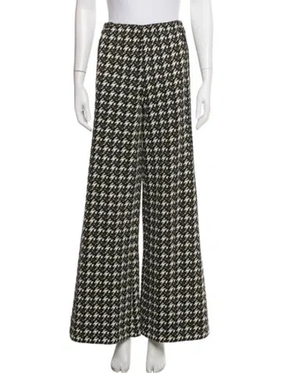 Pre-owned Me+em Houndstooth Print Wide Leg Pants In Multi