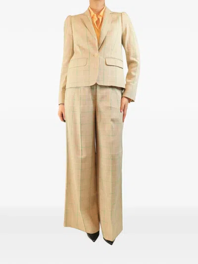 Pre-owned Me+em Houndstooth-pattern Suit In Neutral