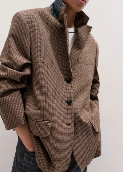 Me+em Intelligently Oversized Jacket Pecan Brown Multi