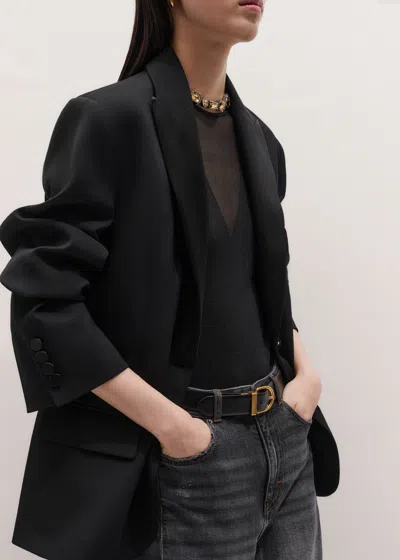 Me+em Intelligently Oversized Tux Jacket Black