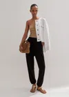 Me+em Interlock Pleated Sweatpant In Black