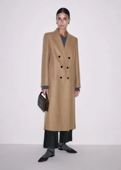 Me+em Italian Wool Tailored Coat Camel In Brown