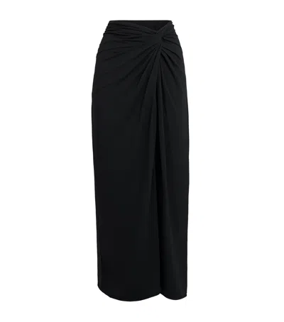 Me+em Jersey Knot Maxi Skirt In Black