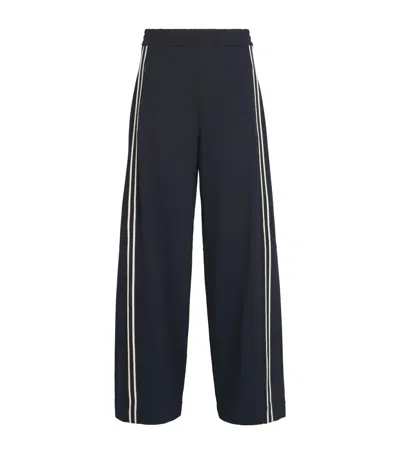 Me+em Jersey Stripe Sweatpants In Navy