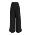 Me+em Jersey Wide-leg Trousers In Black