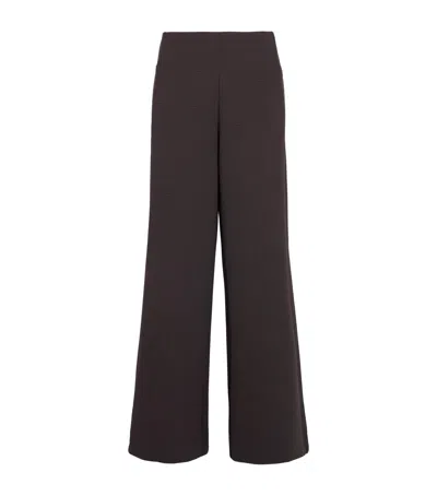 Me+em Jersey Wide Trousers In Brown