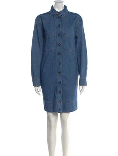 Pre-owned Me+em Knee-length Dress In Blue