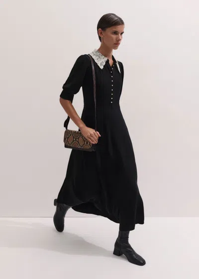 Me+em Lace Collar Am-pm Maxi Dress Black