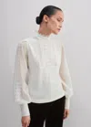 Me+em Lace Insert Layering Blouse In Cream