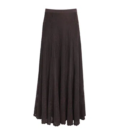 Me+em Lace Maxi Skirt In Brown