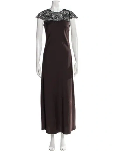 Pre-owned Me+em Lace Pattern Long Dress W/ Tags In Brown