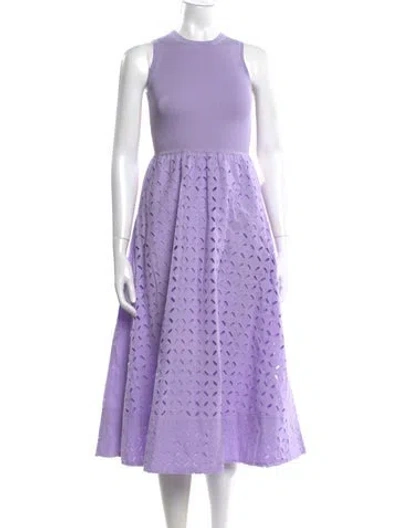 Pre-owned Me+em Lace Pattern Midi Length Dress W/ Tags In Purple