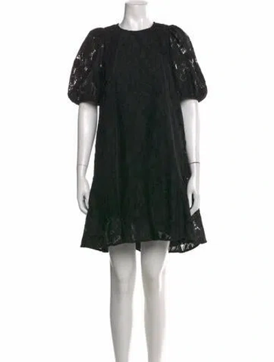 Pre-owned Me+em Lace Pattern Mini Dress In Black