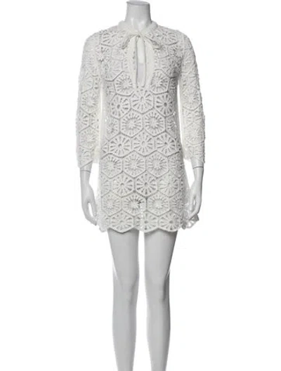 Pre-owned Me+em Lace Pattern Mini Dress In Multicolor