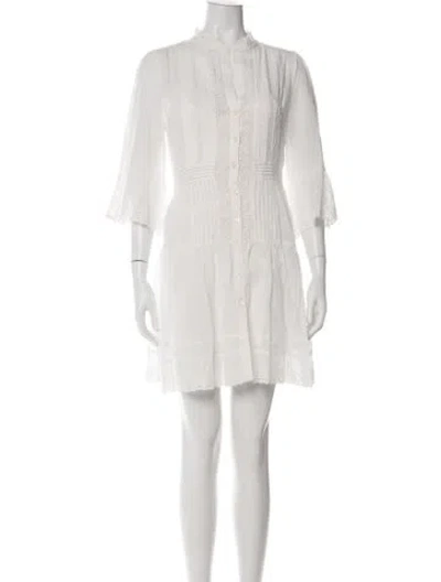 Pre-owned Me+em Lace Pattern Mini Dress In Neutrals